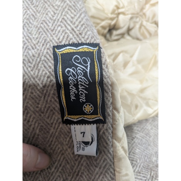 Vintage Fieldston Clothes Herringbone Double Breasted Wool Coat Women Read Size - Picture 5 of 12